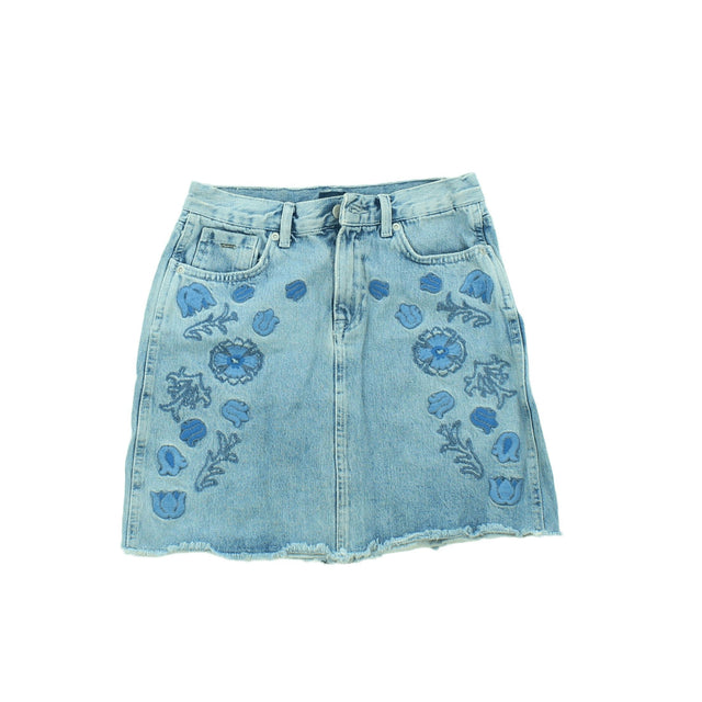 Pepe Jeans Women's Mini Skirt M Blue 100% Cotton