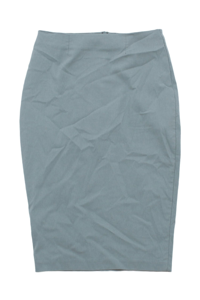 Asos Women's Midi Skirt UK 8 Blue Viscose with Nylon, Other