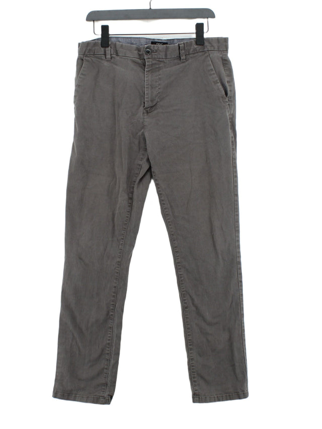 Next Women's Trousers W 36 in Grey Cotton with Elastane