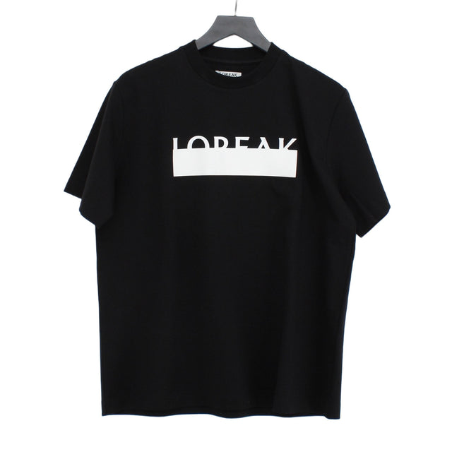 Loreak Men's T-Shirt S Black Cotton with Elastane, Polyamide