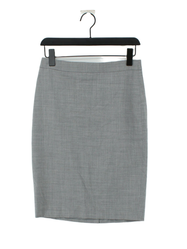 Banana Republic Women's Midi Skirt W 30 in Grey Wool with Polyester, Spandex