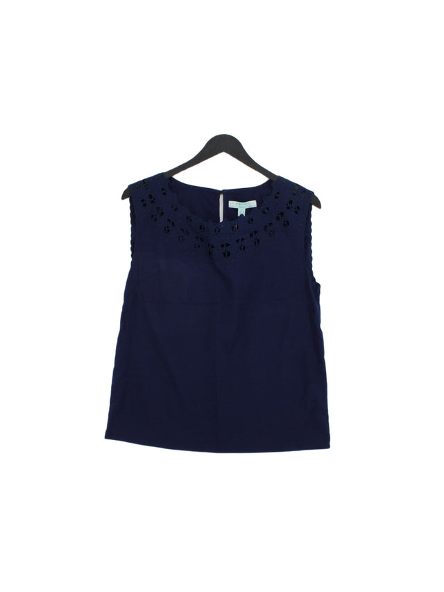 Fever London Women's Blouse UK 10 Blue Polyester with Elastane