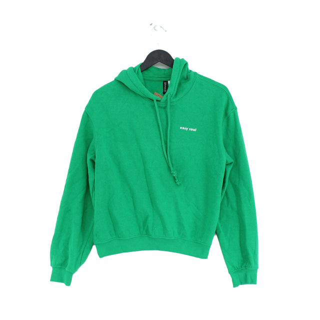 Divided Women's Hoodie XS Green Cotton with Polyester
