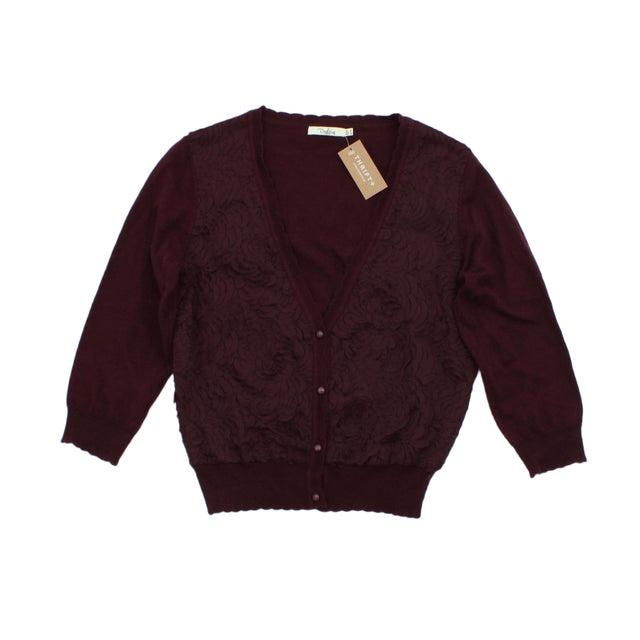 Darling London Women's Cardigan UK 10 Purple Polyester with Nylon, Cotton, Wool