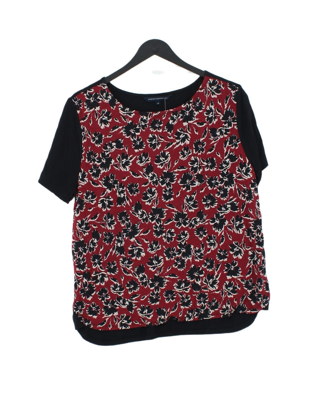 French Connection Women's T-Shirt M Red 100% Viscose