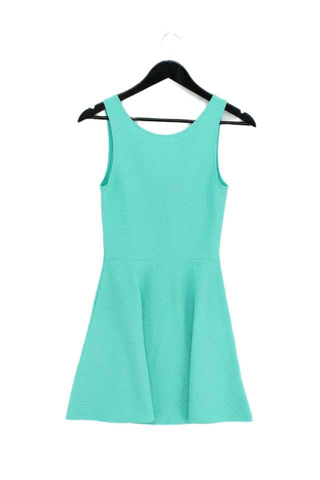 H&M Women's Mini Dress UK 10 Green Polyester with Elastane