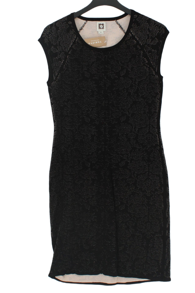 Anne Klein Women's Mini Dress M Black 100% Viscose