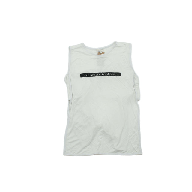 River Island Women's T-Shirt UK 6 White 100% Viscose