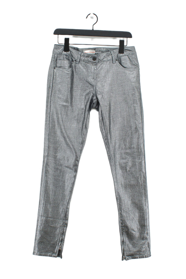 Topshop Women's Trousers W 30 in Grey Cotton with Elastane