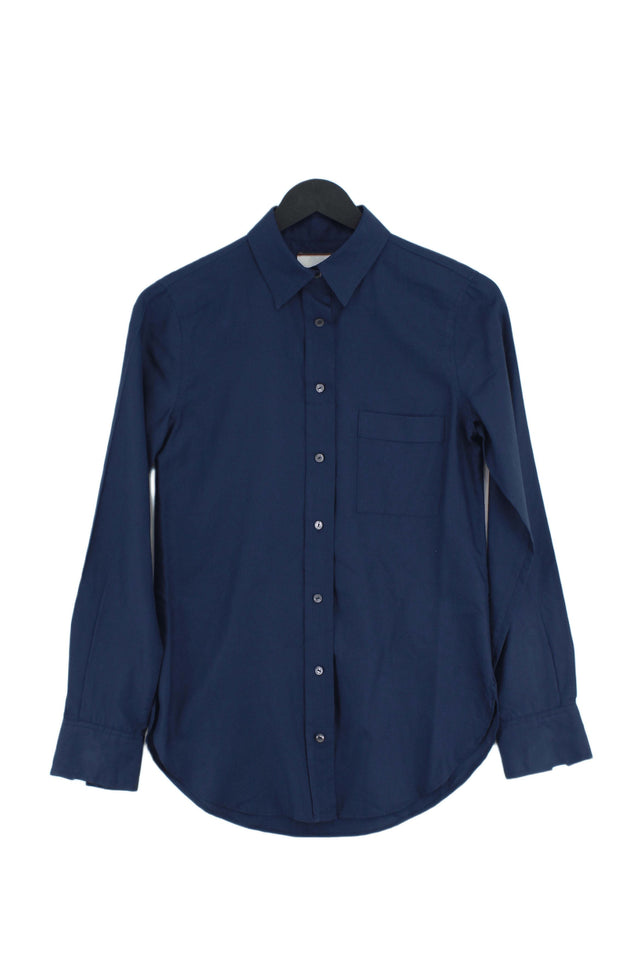 Thomas Pink Women's T-Shirt UK 4 Blue Cotton with Silk