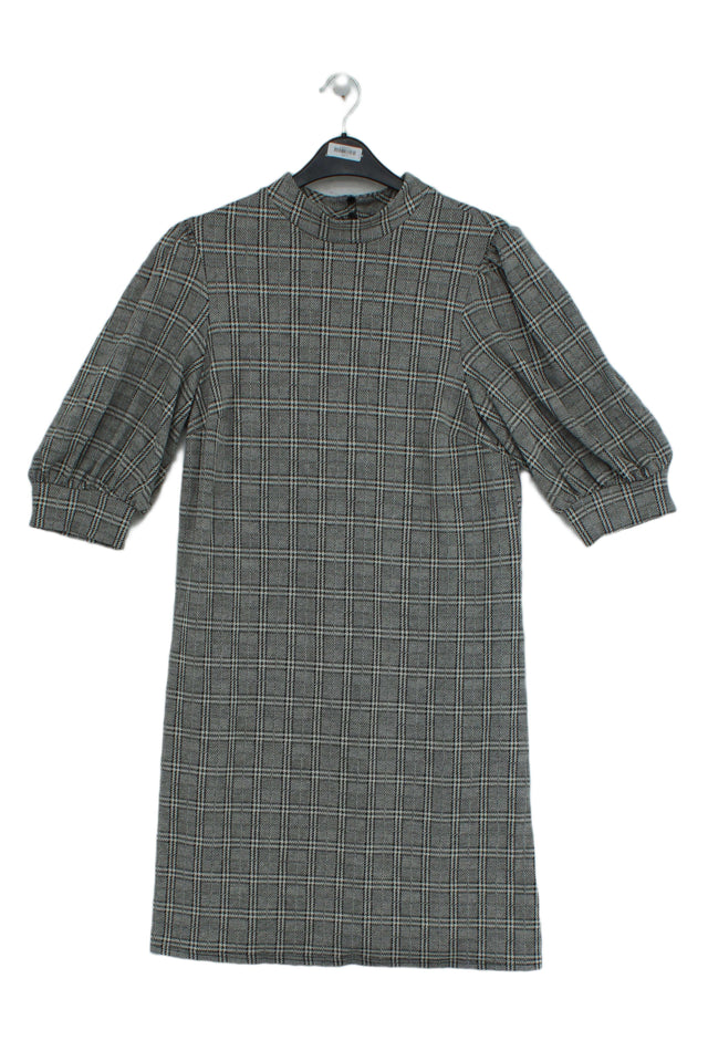 New Look Women's Mini Dress UK 12 Grey Cotton with Polyester, Viscose, Other