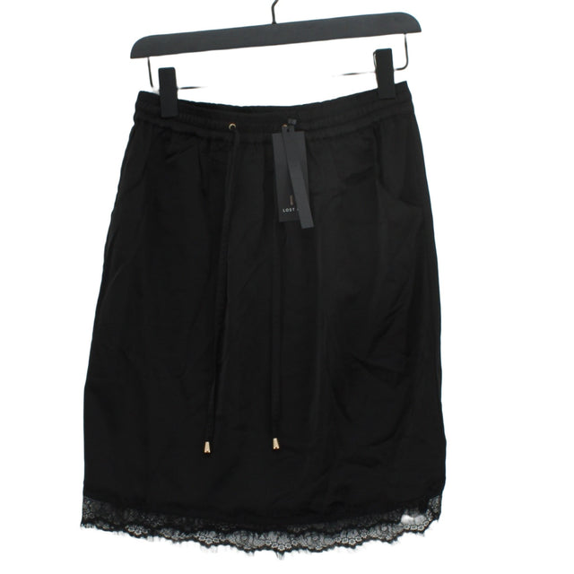 Lost Ink Women's Mini Skirt UK 12 Black 100% Polyester