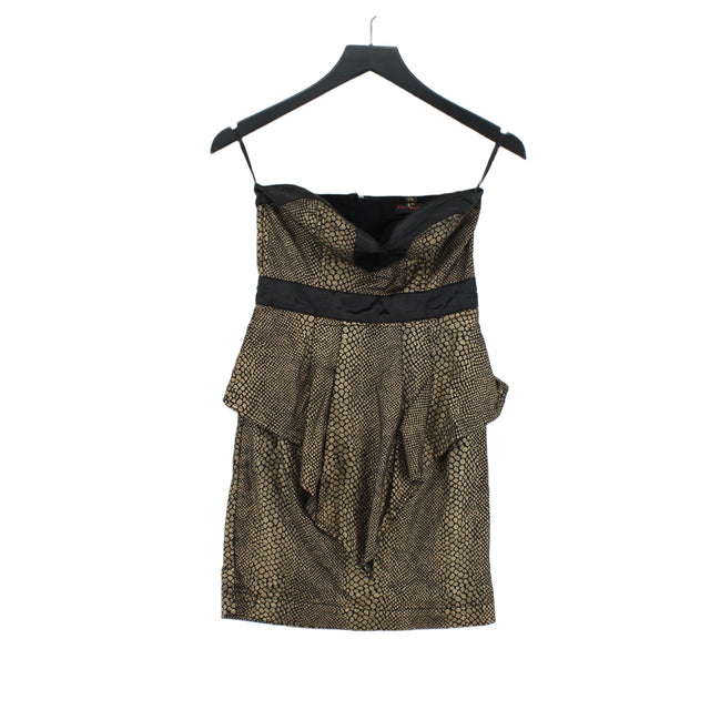 Miss Selfridge Women's Mini Dress UK 8 Brown 100% Other