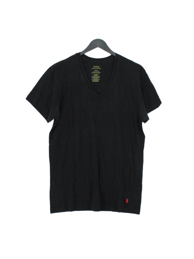 Ralph Lauren Men's T-Shirt M Black 100% Cotton