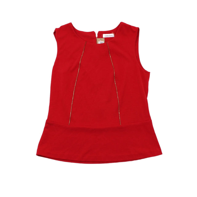 Calvin Klein Women's Top M Red Polyester with Rayon, Spandex