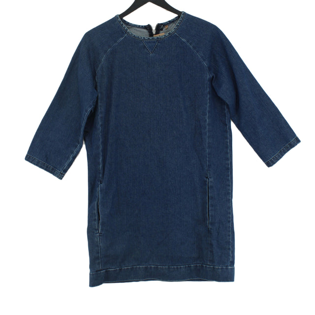 Topshop Women's Mini Dress UK 8 Blue 100% Cotton