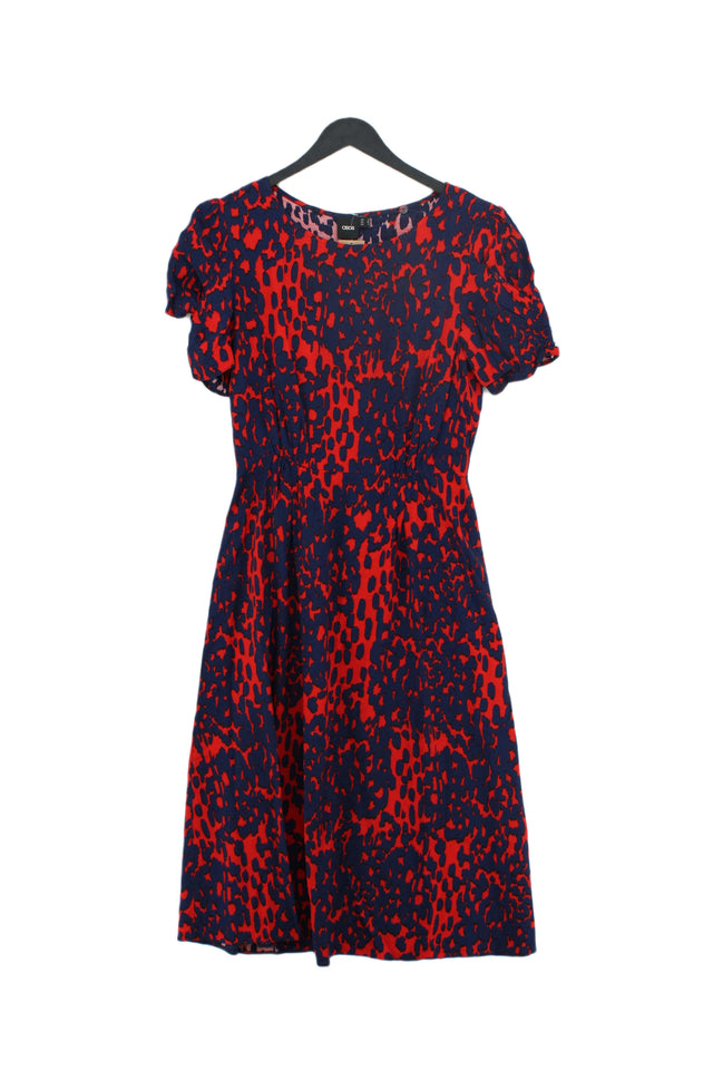 Asos Women's Midi Dress UK 6 Red 100% Viscose