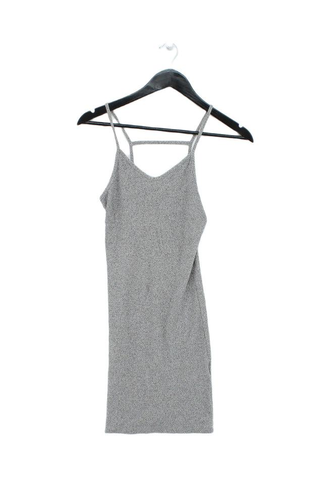 Topshop Women's Mini Dress UK 6 Grey 100% Cotton