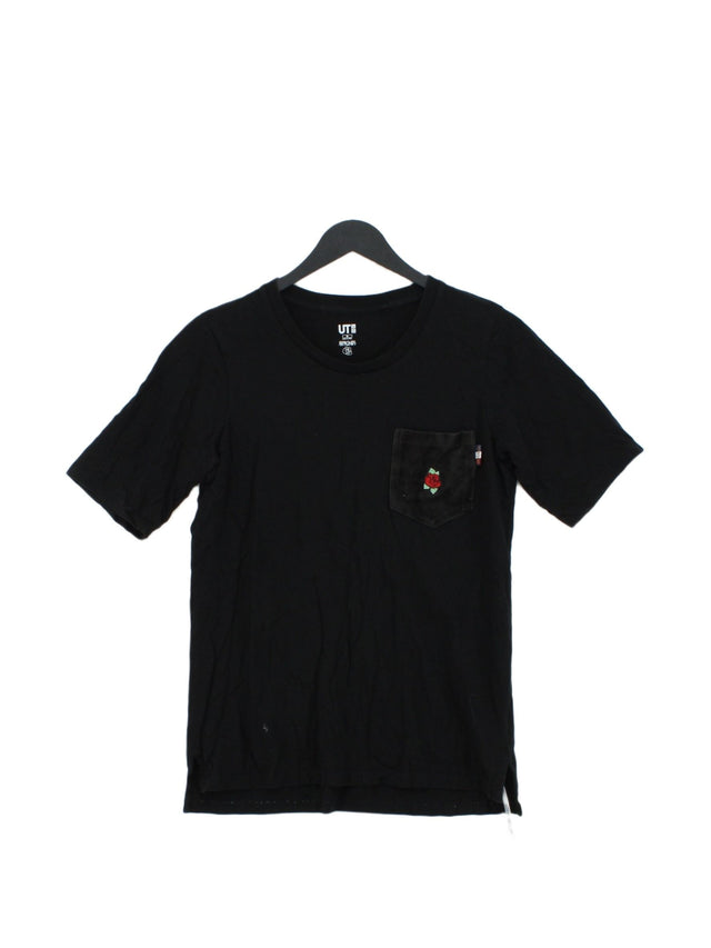 Uniqlo Women's T-Shirt M Black 100% Cotton