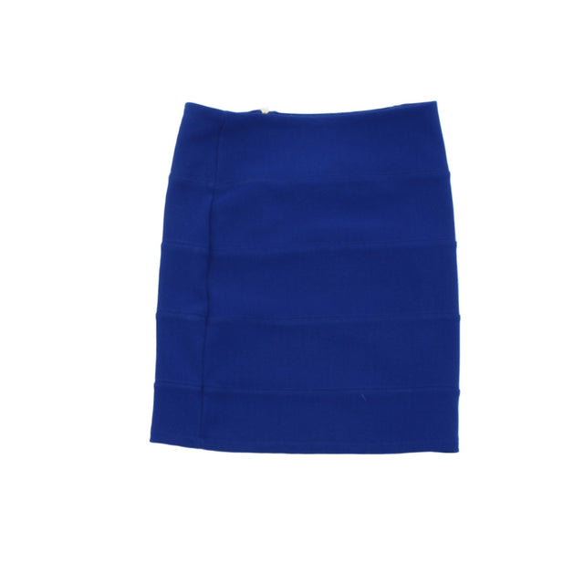 Topshop Women's Mini Skirt UK 6 Blue 100% Polyester