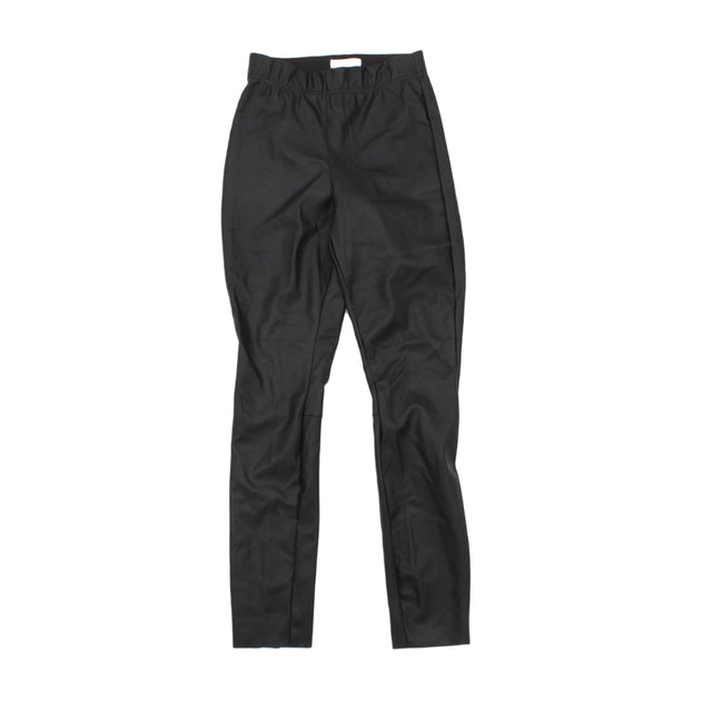 H&M Women's Trousers UK 8 Black 100% Polyester