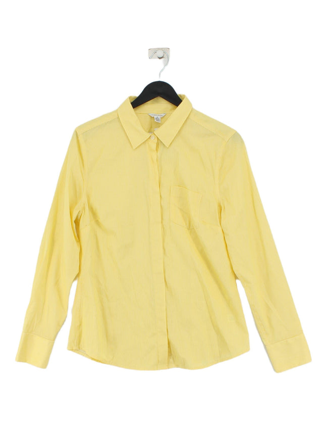 Calvin Klein Women's Shirt M Yellow Cotton with Spandex