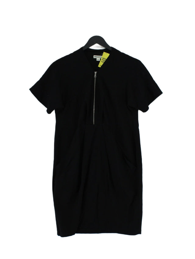 Whistles Women's Mini Dress UK 8 Black Viscose with Polyamide