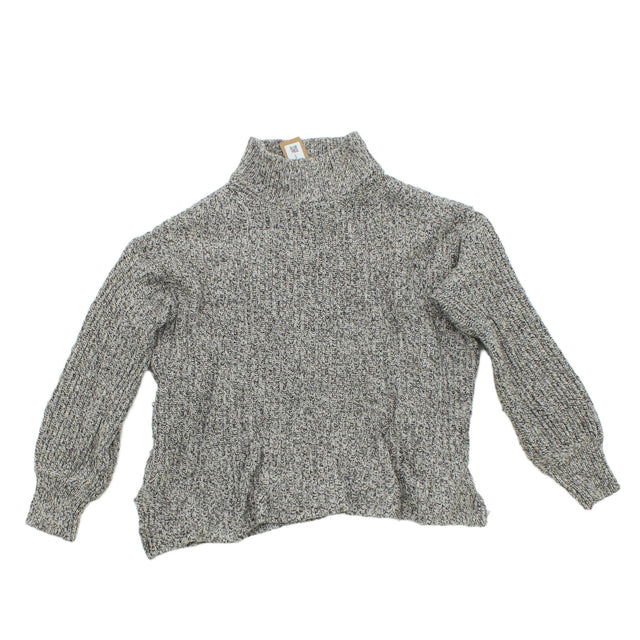 H&M Women's Jumper S Grey Cotton with Polyester, Viscose