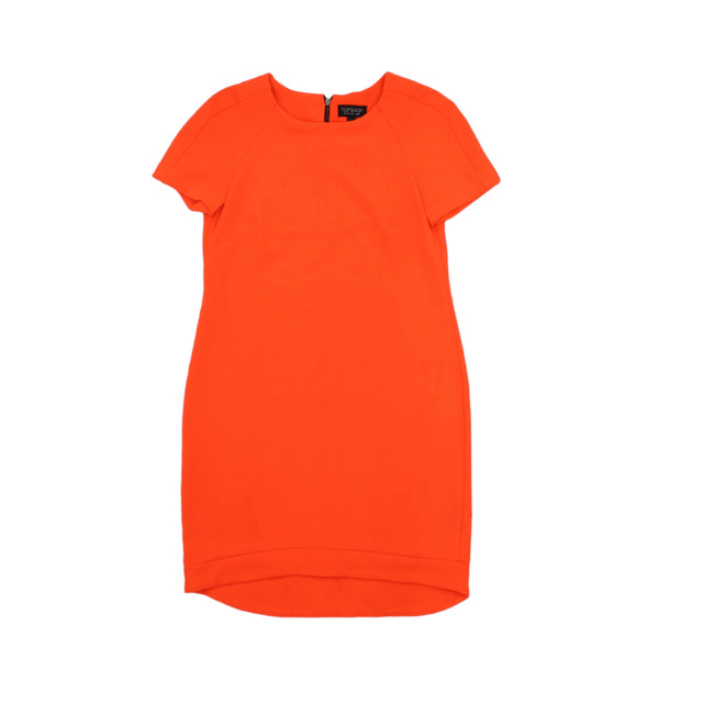 Topshop Women's Mini Dress UK 6 Orange 100% Polyester