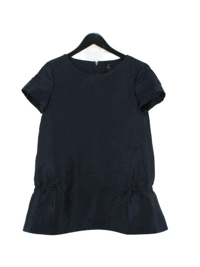 COS Women's Top UK 8 Black Polyester with Silk