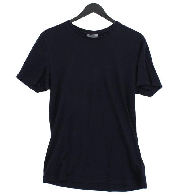 COS Men's T-Shirt S Blue 100% Cotton