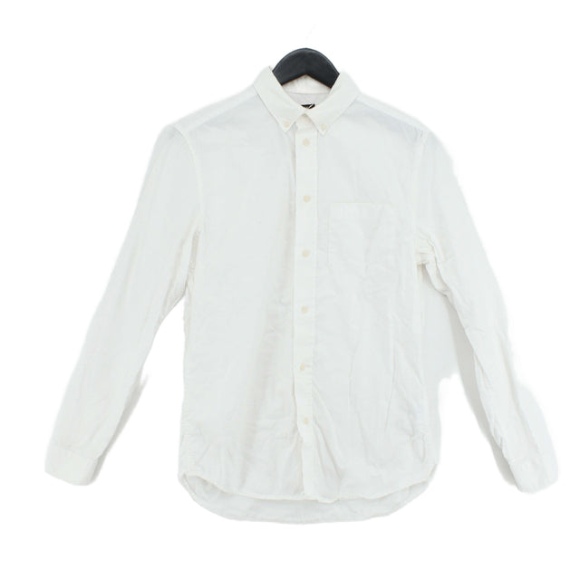 H&M Men's T-Shirt S White 100% Cotton