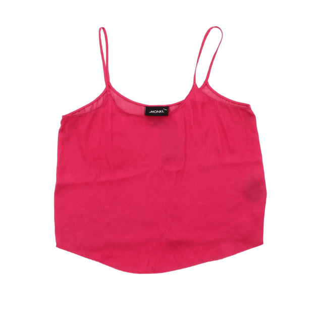 Monki Women's Top XS Pink 100% Polyester