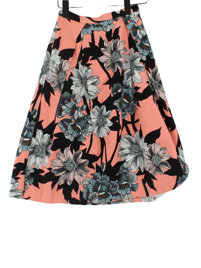 Miss Selfridge Women's Midi Skirt UK 4 Pink 100% Cotton