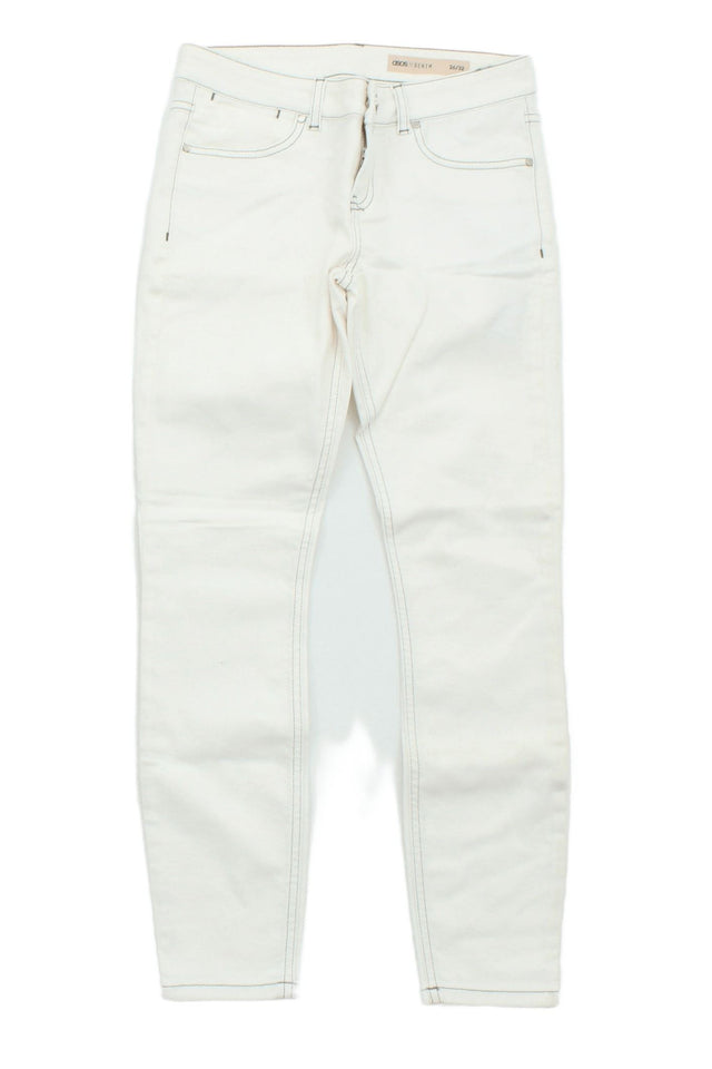 Asos Women's Jeans W 26 in; L 32 in White Cotton with Elastane