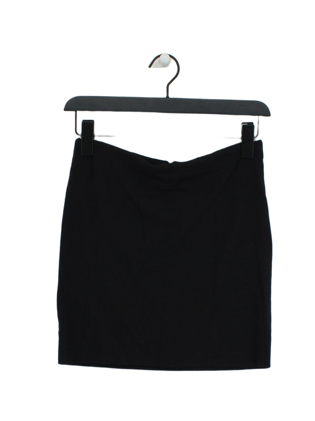 H&M Women's Mini Skirt S Black Cotton with Elastane