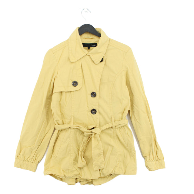 Next Women's Coat UK 10 Yellow 100% Cotton