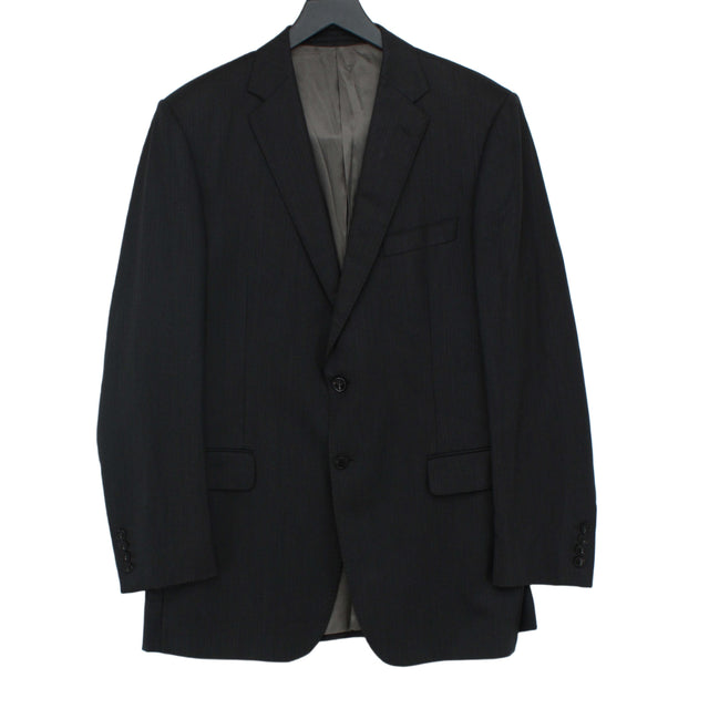 Collezione Men's Blazer M Grey Viscose with Polyester, Wool