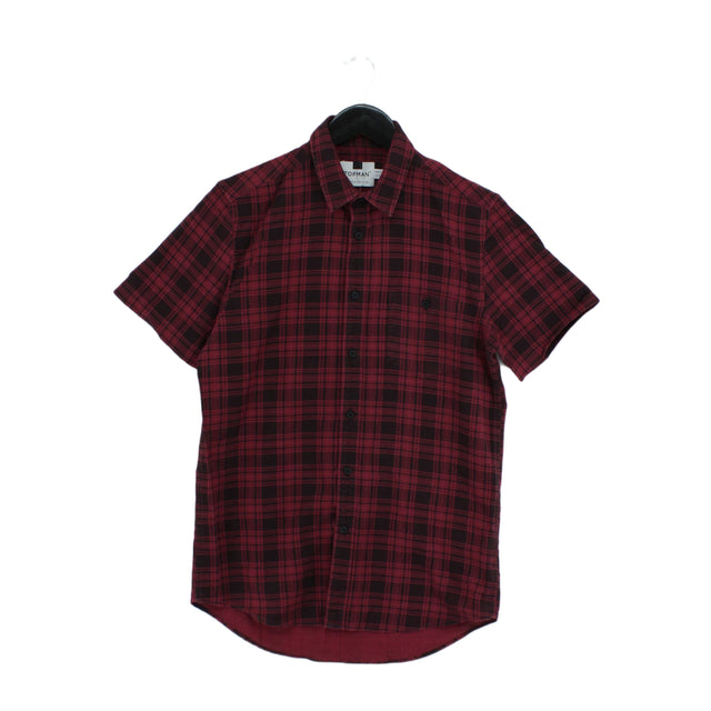Topman Men's T-Shirt S Red 100% Cotton
