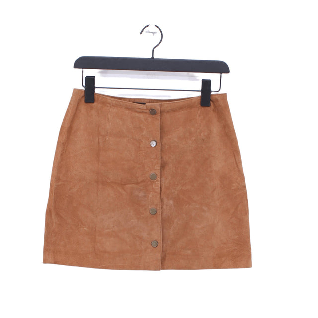 New Look Women's Midi Skirt UK 8 Orange 100% Other