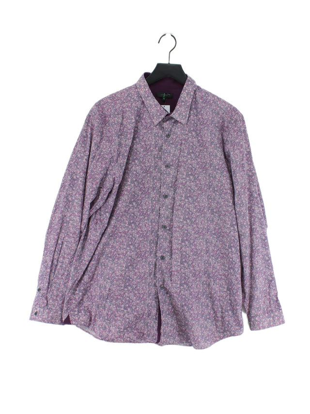 Jasper Conran Women's Shirt XL Purple 100% Cotton