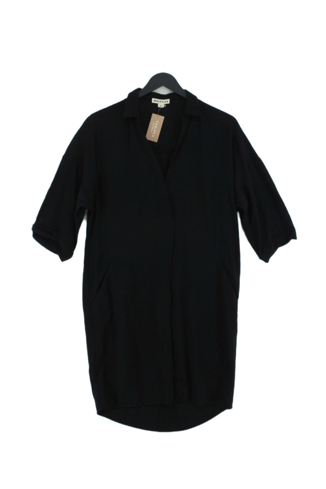 Whistles Women's Mini Dress UK 6 Black Viscose with Nylon