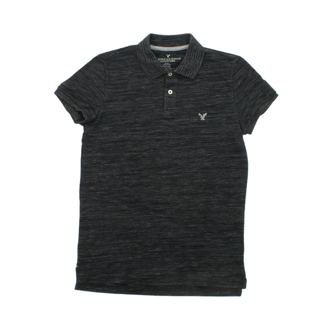 American Apparel Men's Polo XS Black Cotton with Polyester