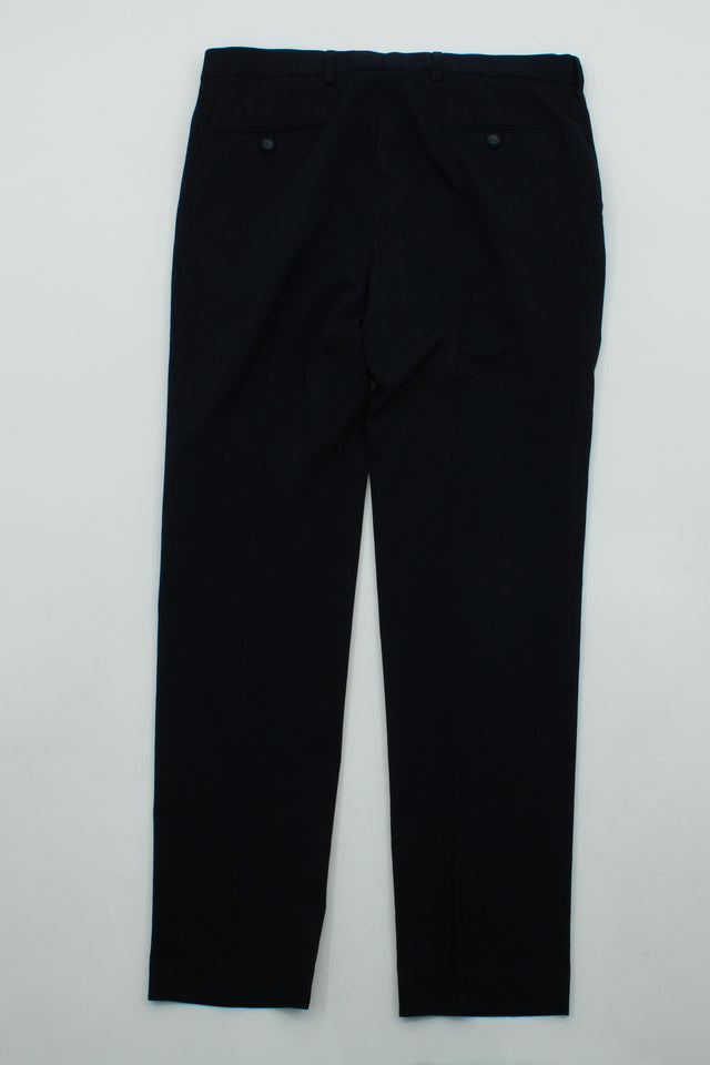 M&s Women's Trousers W 36 in; L 33 in Black 100% Polyester