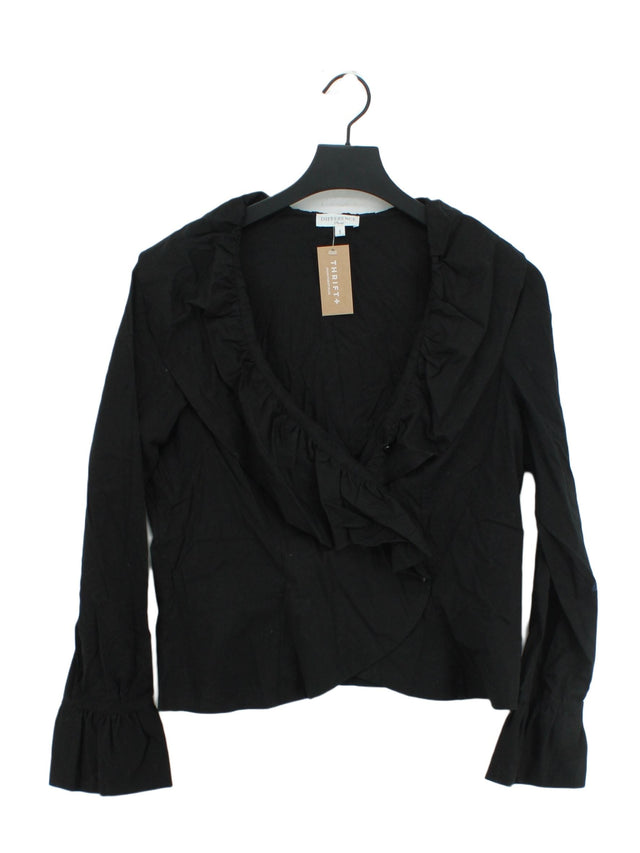 DIFFERENCE Paris Women's Shirt XL Black Cotton with Elastane