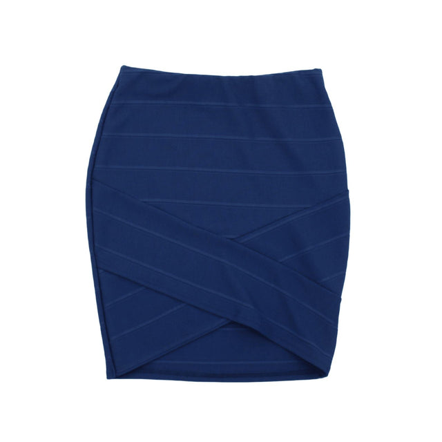 Miss Selfridge Women's Mini Skirt UK 10 Blue Polyester with Elastane