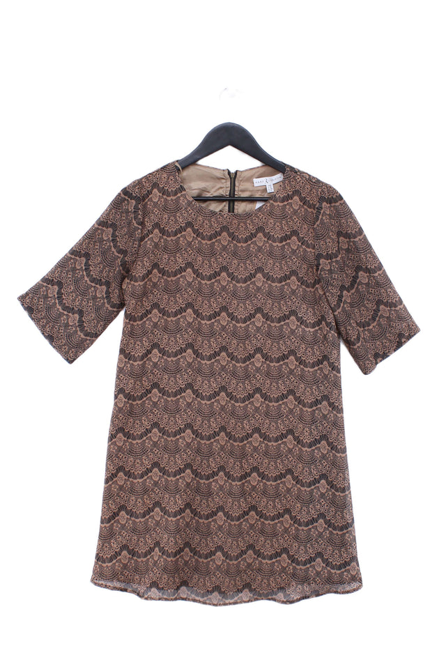 Rare London Women's Mini Dress UK 10 Brown 100% Polyester