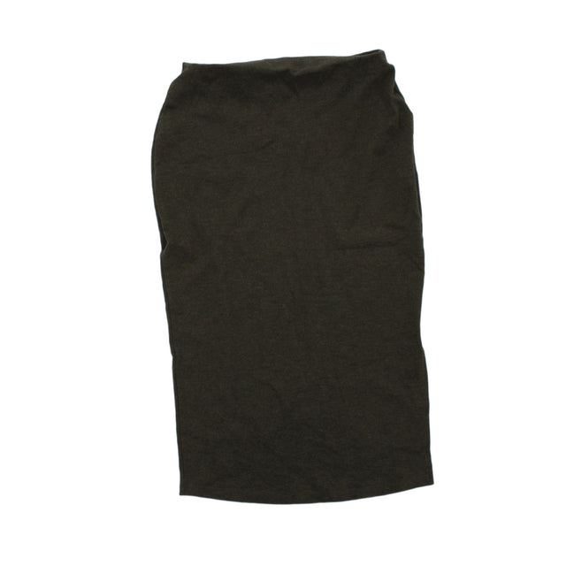 M & S Collection Women's Midi Skirt UK 10 Brown 100% Viscose