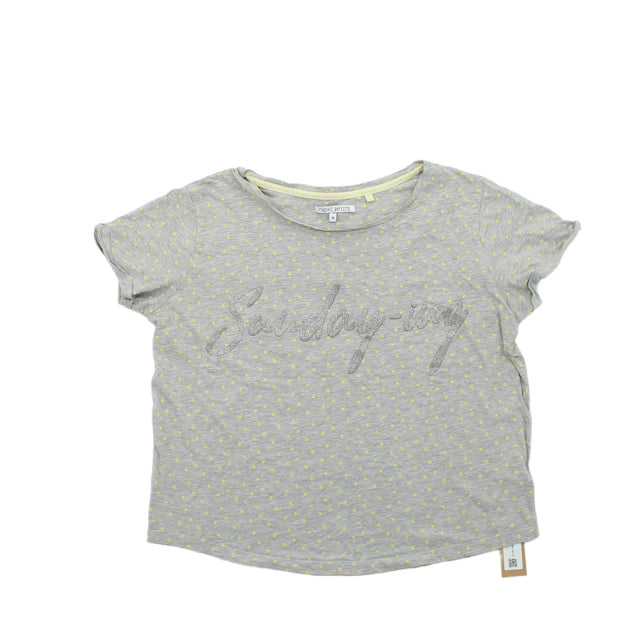 Next Women's Top M Grey Cotton with Viscose