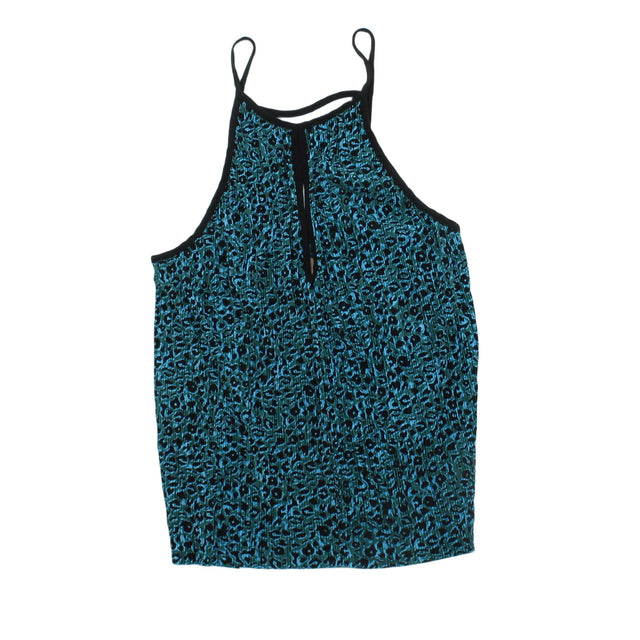 Topshop Women's T-Shirt UK 10 Blue 100% Polyester